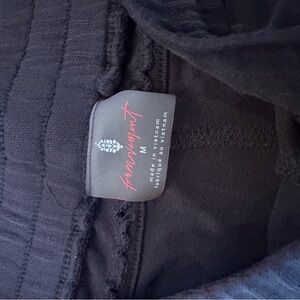 Free People Black Textured Pants